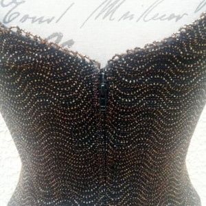 Caché Beaded Sparkly Sleeveless Formal Blouse S